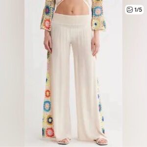 Elan Cream Wide-Leg Pants